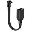 Flomiara Cavo adattatore da USB-C a USB 2.0, 50 cm, in alto/basso, connettore ad angolo di 90 gradi, in silicone, cavo di prolunga OTG, cavo dati piatto, USB C, OTG, per telefono, tablet, laptop