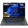 Lenovo ThinkPad E16 Gen 2, FHD+ 16, Touchscreen, Intel Ultra 5-125U (Beats i7-1355U), 16GB RAM, 512GB NVMe, FPR, Tastiera retroilluminata, WiFi 6E + BT, RJ-45, Webcam FHD, Win 11 Pro, AI Business