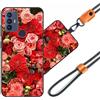 JEZSTHAI Cover Compatibile con TCL 30E Custodia in Silicone TPU Morbido con Cordino/Laccio Tracolla Cellulare,Antiurto AntiGraffio Protettiva Bumper Case con Disegno Motivi,Cover*A03
