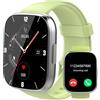 Puqo Smartwatch Uomo Donna, Nuovo 1,95'' Orologio Smartwatch Effettua/Risposta Chiamate, 112 Modalità Sportive Fitness Tracker con Contapassi/Sonno/Cardiofrequenzimetro, IP68 Smart Watch, Verde Chiaro