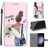KENHONER Custodia per Samsung Galaxy S24 Plus, ragazza | Portafoglio Pelle PU, Magnetica, Resistente Agli Urti, Scomparto Carte Credito, Pieghevole, Flip Libro, Motivo