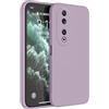 HAFFAN Custodia in Silicone TPU Compatibile con HONOR 90 5G (6.7 inches), Cover Case Protettiva per Cellulare - Erba Viola