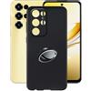 AQGGIIXY Cover per Oukitel C68 (7.20), con Supporto ad Anello Regolabile a 360° Custodia Black in Sottile Morbido Silicone Custodia per Oukitel C68