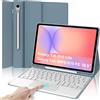 IVEOPPE Cover Tastiera per Samsung Galaxy Tab S10 Lite/S10 FE/S9 FE 10.9/S9 11 | Keyboard Touchpad Magnetico Staccabile, Italiano QWERTY, Custodia Tastiera Trackpad Bluetooth con Portapenna, Blu grigio