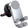 Hikaka Incredibile per telefono per auto Supporto per telefono pieghevole, cellulare per presa d'aria/strumento per auto, vivavoce forte e appiccicoso per tutti i telefoni cellulari (Air Outlet - Silver)