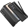 Nshkeji Compatibile con Cover Samsung Galaxy Z Fold 8 Ultra con Penna Custodia | Rigida Effetto Pelle, Protezione Cerniera e Fotocamera, Slot Pennino, Pellicola Frontale HD, Antiurto Antiscivolo