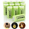 KINREECELL Batteria da 2/3 AA 1,2 V, NI-MH, 650 mAh, alta capacità, 1,2 V, batterie AA corte per luce solare da giardino. (2/3 AA-650 mAh-12 pezzi)