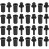 QUARKZMAN Guida Griglia Altoparlante Plastica Nera Tipo Sfera Incasso Cornice Scatola Fissaggio Fermaglio Clip 6mm x 7mm per Parti Accessori Altoparlante 16 Coppie