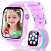Berilona 4G Smartwatch Bambini, Orologio Smartwatch Bambini con GPS SOS Videochiamata Chat Vocale Modalità Classe Fotocamera Calcolatrice Contapassi, Smart Watch Bambino Bambina 4-12 Anni Regalo, Viola