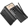 Nshkeji Compatibile con Cover Samsung Galaxy Z Fold 8 con Penna, Custodia Rigida Effetto Pelle, Protezione Cerniera e Fotocamera, Slot Pennino, Pellicola Frontale HD, Antiurto Antiscivolo
