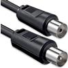 1aTTack.de Cavo antenna SAT 3,75 metri 2x spina coassiale schermata > presa coassiale nero St-Ku 75db