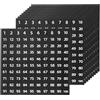 PATIKIL 10Pcs Adesivi Numerati Da 1 A 100 In Vinile Da 0.4 Pollici Nero | Etichette Autoadesive Quadrate Consecutive, Per Organizzazione Scatole Di Magazzino Armadietti Interno Esterno
