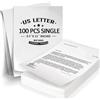 UPSIME 100 fogli di carta termica singola, 8,5 x 11 cm, colore bianco, formato lettera US per stampante portatile, compatibile con stampante termica, A285M/PD-A4/M08F-Letter/D810 ecc. Stampanti portatili
