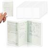 WDFCN 12 custodie protettive per libretto di auto, 3 pieghevoli, trasparenti, per patente di guida, 227 x 112 mm