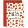 Central 23 Berry Wish - Biglietto di auguri di compleanno Strawberry Day, regalo per amici, BFF, zia, famiglia, cugina, colleghi, fidanzata, parenti, sorelle, con divertenti adesivi