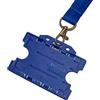 ALG ID Cards® Cordino in poliestere da 20 mm con porta badge a doppia faccia (blu)