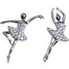 LRXIYODE Orecchini Design Elegante Ballerina Danzante in Rame Argento Ballerina Leggeri e Unici da Donna per Matrimonio e Festa
