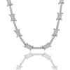 ICEDIAMOND Collana con filo a spirale placcato oro 14 carati Hip Hop, collana piena di zirconi per uomini e donne, 24'', Ottone, Zirconia cubica