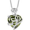 FJ Collana Pietre Portafortuna in Argento Sterling 925 Collane Farfalla Ciondolo Fiore di Rosa Gioielli Regalo per lei Amiche Moglie Mamma Donna