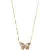 Artlinea, Collana in Oro 18 Carati, Gioiello con Pendente a Forma di Farfalla in Oro, Chiusura a Moschettone, Made in Italy
