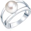 Valero Pearls Anello da Donna in Argento Sterling 925 con rodio con Perle coltivate d'acqua dolce bianco Taglia 10 60201414