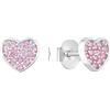 s.Oliver Orecchini a perno in Argento 925 Gioielli da orecchio per bambine, con zirconi sintetici, 0,7 cm, Argento, cuore, in confezione regalo, 2036821