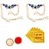 Amelia Assorted Evil Eye Metal Rakhi Combo | Premium Rakhi with Stylish Evil Eye Stone | Beautifully Handcrafted Rakhi| Protection Nazar Rakhi | With Greeting Card - Pack of 2