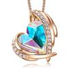 CDE Collana Delle Donna Cuore, Oro Rosa Birthstone Gioielli Donna Regali di Festa Della Mamma Lei Moglie Fidanzata Regalo Compleanno Anniversario San Valentino Natale