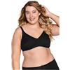 Naturana - Karine - Soutien-Gorge 100% Coton Sans Armatures, Reggiseno da Donna, Nero(Noir), Taglia Produttore: 110b