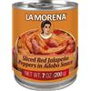 LA MORENA - Peperoncini jalapeño rossi a listarelle - Rajas Rojas de Chiles Jalapeños Adobadas, 200g