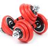 LUXTRI set di manubri 20 kg 2in1 set di manubri e bilancieri con 12 piastre di peso, bilanciere con barra di estensione barre per manubri pesi per l'allenamento della forza manubri set di manubri per l'allenamento