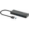 MANHATTAN Hub USB 3.2 Gen 1 Type-A a 7 porte USB-A maschio a 7 USB-A femmina, 5 Gbps SuperSpeed USB (precedentemente USB 3.0), alimentato via USB, nero (168403)