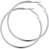 GoldChic Orecchini a Cerchio Donna 50mm Cerchi Donna Orecchini Cerchio Grandi in Acciaio Inossidabile Argento Confezione Regalo
