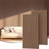 TONOR Set di 2 Pannelli Fonoassorbenti Legno Impiallacciato, 120 x 60 - 1.44㎡, Pannelli Decorativi per Pareti 3D, Pannello Acustici Decorativo per Soggiorno, Ufficio, Bancone a Isola, Soffitt, Noce