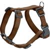 HUNTER pettorina per cane LONDON VARIO RAPID a Y, regolabile in 4 punti, con chiusura di sicurezza, resistente, leggera, facile da pulire, asciugatura rapida, colore: marrone, taglia XXS-XS