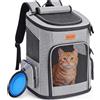 Morpilot Zaino Trasportino Cani e Gatti fino a 7 kg, Trasportino Zaino per Cani Piccola Taglia e Gatti con Guinzaglio di Sicurezza Interno, Zaino Portatile per Viaggi, Trekking e Campeggio