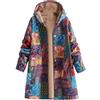 Vhersily Cappotto Invernale Da Donna Con Cappuccio Vintage Stile Etnico Giacca Spessa In Pile Teddy Caldo Felpa Bottoni Open Front Boucle Business Classica Morbido Comodi Per Cena, Matrimonio