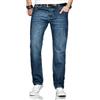 ALESSANDRO SALVARINI Jeans da uomo Comfort Fit gamba dritta, comodi jeans denim