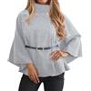 Vhersily Mantello Da Donna, Elegante Poncho Invernale Con Maniche A Pipistrello e Cintura, Tinta Unita, Collo Alto, Con Bottoni, Cappotto Corto Di Lana, Alla Moda, Per Il Tempo Libero, Attività
