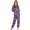 Vhersily Tuta Da Donna Con Motivo Leopardato Pigiama Intero Con Cappuccio e Tasche Con Chiusura Lampo Manica Lunga Calda Jumpsuits Costumi Di Carnevale A Tema Feste Cosplay Regalo Natalizia Capodanno