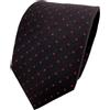 TigerTie Lurex Cravatta in seta - nero rosso a pois