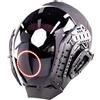 Trrymbbe Maschera punk con batteria a batteria rotonda Maschera futuristica per uomini Donne Sturdy PC Cyber 10x8x6 Trendy Techwear per cosplay, festa, Halloween, casco per cosplay del festival musicale