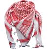OUTDOOR WORLD BE ACTIVE Outdoor World, sciarpa Shemagh dell'esercito arabo dell'OLP, scaldacollo Keffiyeh, turbante arabo con nappa, 110 cm x 110 cm, Rosso e bianco., Taglia unica