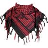 OUTDOOR WORLD BE ACTIVE Outdoor World, sciarpa Shemagh dell'esercito arabo dell'OLP, scaldacollo Keffiyeh, turbante arabo con nappa, 110 cm x 110 cm, Rosso, Taglia unica