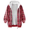 Vhersily Cappotti Da Donna Con Cuciture A Quadri Camicia Imbottita da Lavoro di Cotone Cappotto Invernale Tre Tasche Carino Pullover Maglione In Lana Artificiale Outwear, Invernali Antivento Giacce