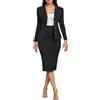 Vhersily Completo Donna Elegante con Gonna Giacca da Cerimonia Curvy Blazer a Maniche Lunghe 2 Pezzi Suit Ufficio e Lavoro Morbid e Leggera Sexy Chic Mini Vestito Slim Fit Abiti Da Sera Capodanno