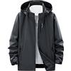 Vhersily Giubbotto Uomo Giacche Taglie Forti Antivento Giacca Antipioggia Giubbino con Zip Jacket Casual Impermeabile Slim Fit, per Scooter, Motociclisti, Touring, Antisporco e Idrorepellente
