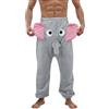 Vhersily Pigiama Da Uomo, Lungo, Con Proboscide Di Elefante, Pantaloni Leggeri, In Cotone, Notte A Forma Per Casa, Orecchie Grandi e Proboscide, Divertenti e Carini, Per Autunno e Inverno, per Viaggi