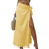 TBSCWYF Pareo Mare Donna Beach Wrap Sarong Lungo da Spiaggia Chiffon Tinta Unita Multiuso Bikini Cover Up Costume da Bagno Coprire Copricostumi Abito da Spiaggia Hawaiano