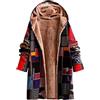 Vhersily Cappotto Invernale Da Donna Con Cappuccio Vintage Stile Etnico Giacca Spessa In Pile Teddy Caldo Felpa Bottoni Open Front Boucle Business Classica Morbido Comodi Per Cena, Matrimonio